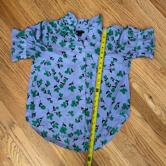 Ann Taylor Lavender and Emerald Floral Blouse - Picture 11 of 11